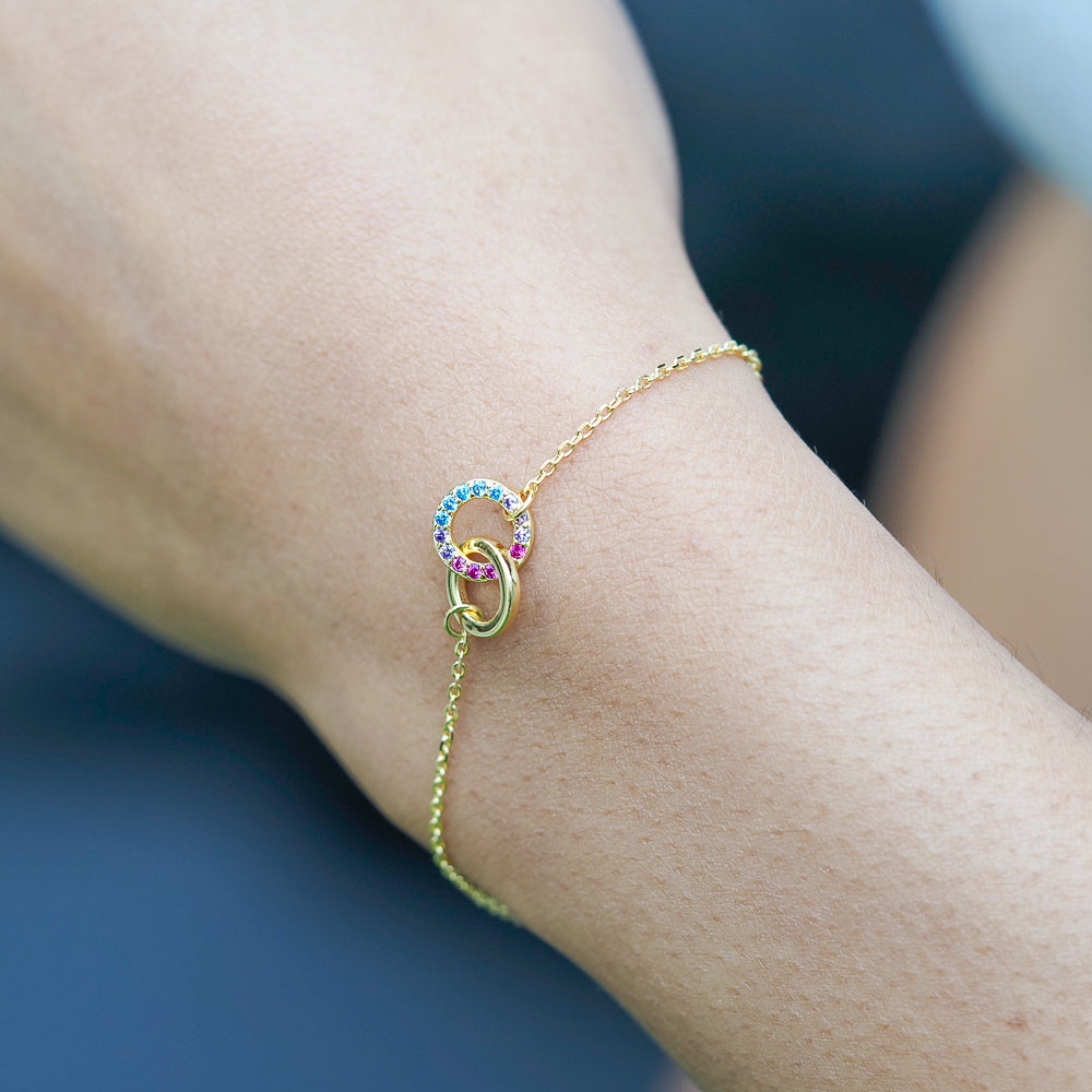bisexual bracelet as part of bisexual jewelry collection, model photo
