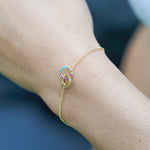 bisexual bracelet as part of bisexual jewelry collection, model photo