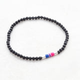 bisexual bracelet bisexual bead bracelet bisexual flag jewellery, side