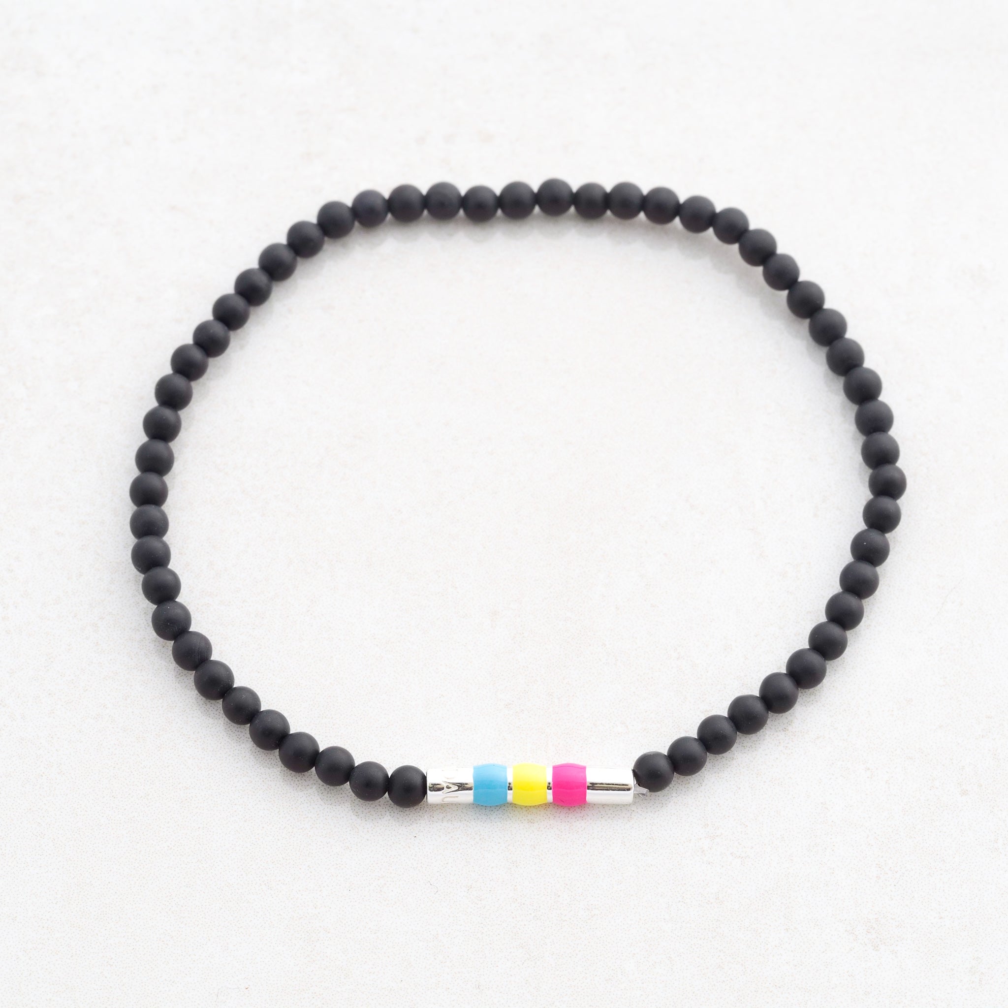 pansexual bracelet pansexual bead bracelet pansexual flag jewellery, top