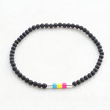 pansexual bracelet pansexual bead bracelet pansexual flag jewellery, wide