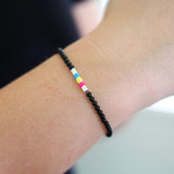 pansexual bracelet pansexual bead bracelet pansexual flag jewellery, model