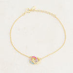 Bisexual link bracelet featuring colours of the bisexual flag, scope