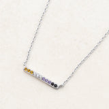 non-binary flag jewellery set with non-binary necklace and non-binary bracelet - necklace