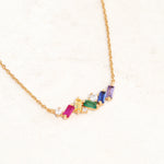 rainbow jewellery gift pack feature rainbow pride flag colours - necklace