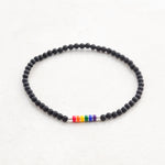 pride bracelet pride bead bracelet pride flag jewellery, front