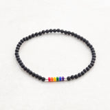 pride bracelet pride bead bracelet pride flag jewellery, front