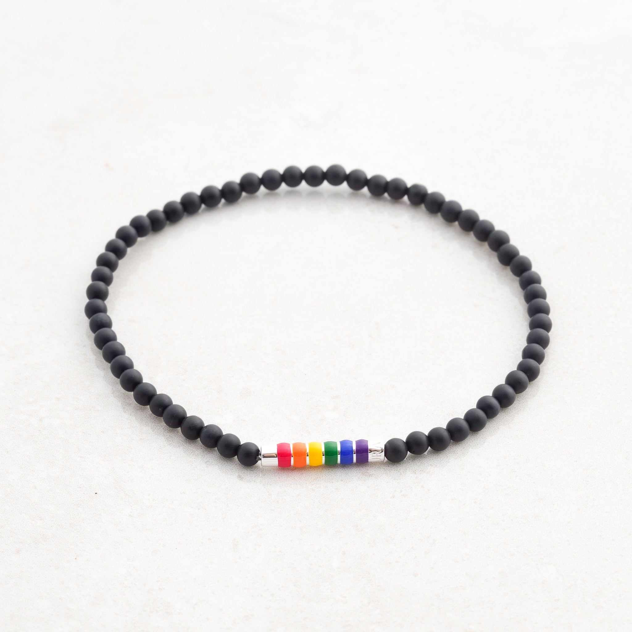 pride bracelet pride bead bracelet pride flag jewellery, front