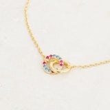 Transgender bracelet, pride jewelry, featuring colours from the transgender flag, right
