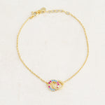 Transgender bracelet, pride jewelry, featuring colours from the transgender flag, wide