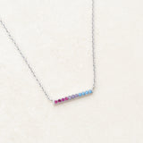 Bisexual Jewellery set with bisexual bracelet and bisexual necklace featuring colours of bisexual flag - necklace