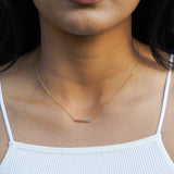 pansexual flag jewellery set with pansexual necklace and pansexual bracelet - necklace model